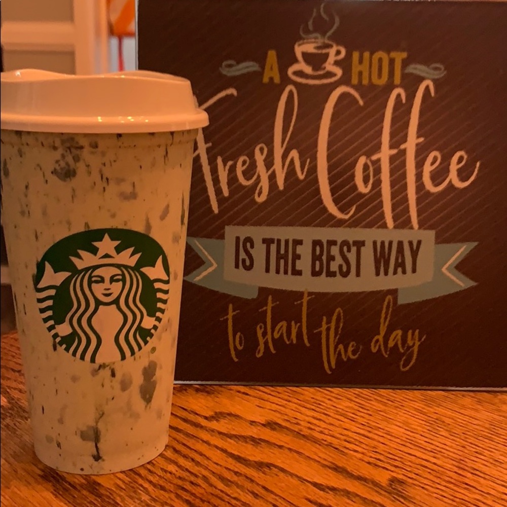 💚Starbucks Reusable Green Marble Hot Cup💚